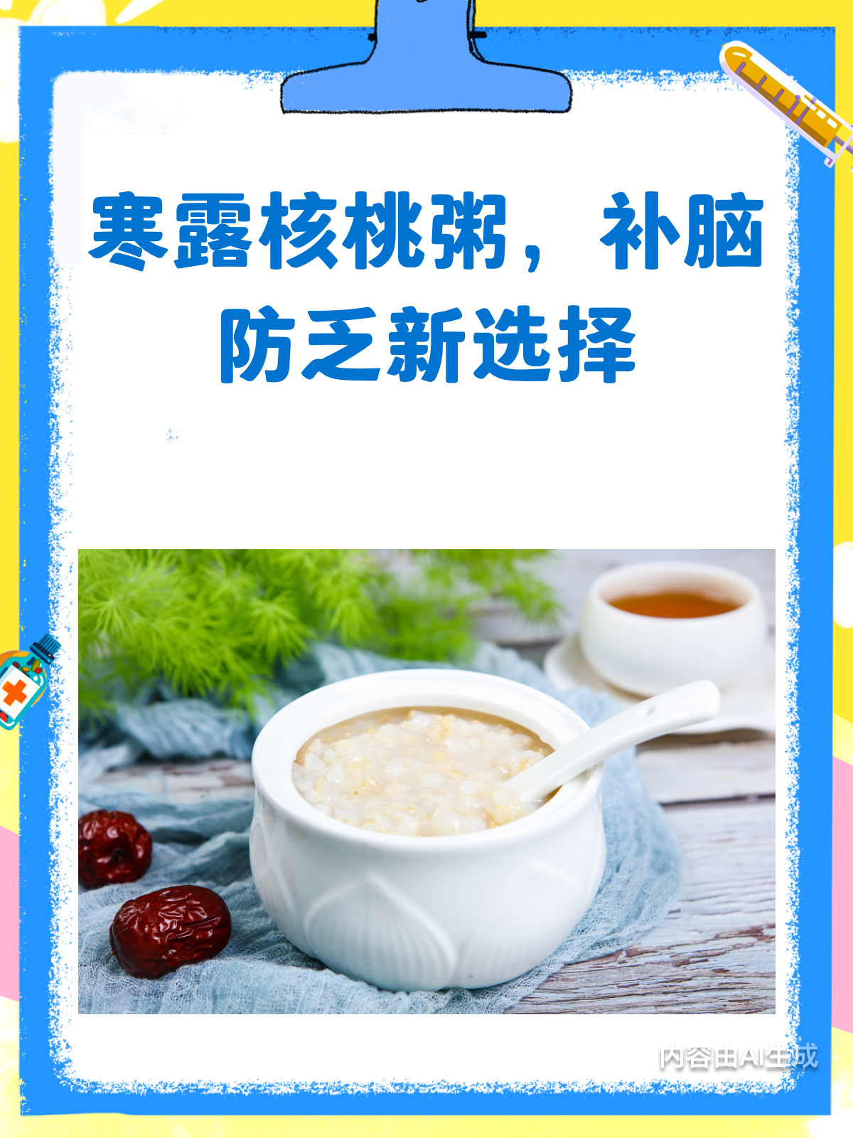 寒露养生秘籍!核桃粥助你补脑益智防秋乏