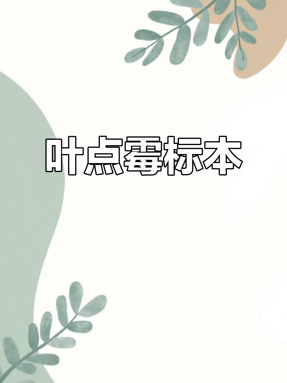 叶点霉属标本,植物病理学关键研究材料