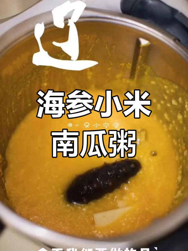 营养满分的海参小米南瓜粥,滋补又美味