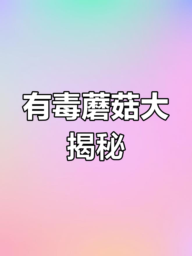 探秘有毒与无毒的野生菌,尝过大自然的味道才知道!