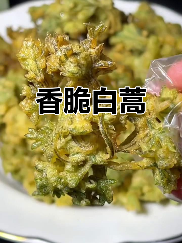 白蒿香气扑鼻,营养丰富,干炸一盘,家人争着吃!