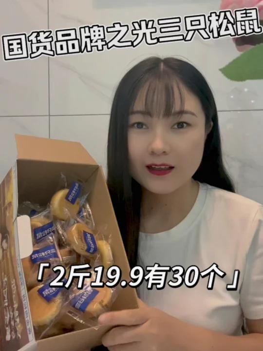 三只松鼠肉松饼