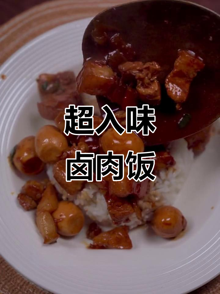 正宗台式卤肉饭,肥而不腻,米饭配汤汁超下饭