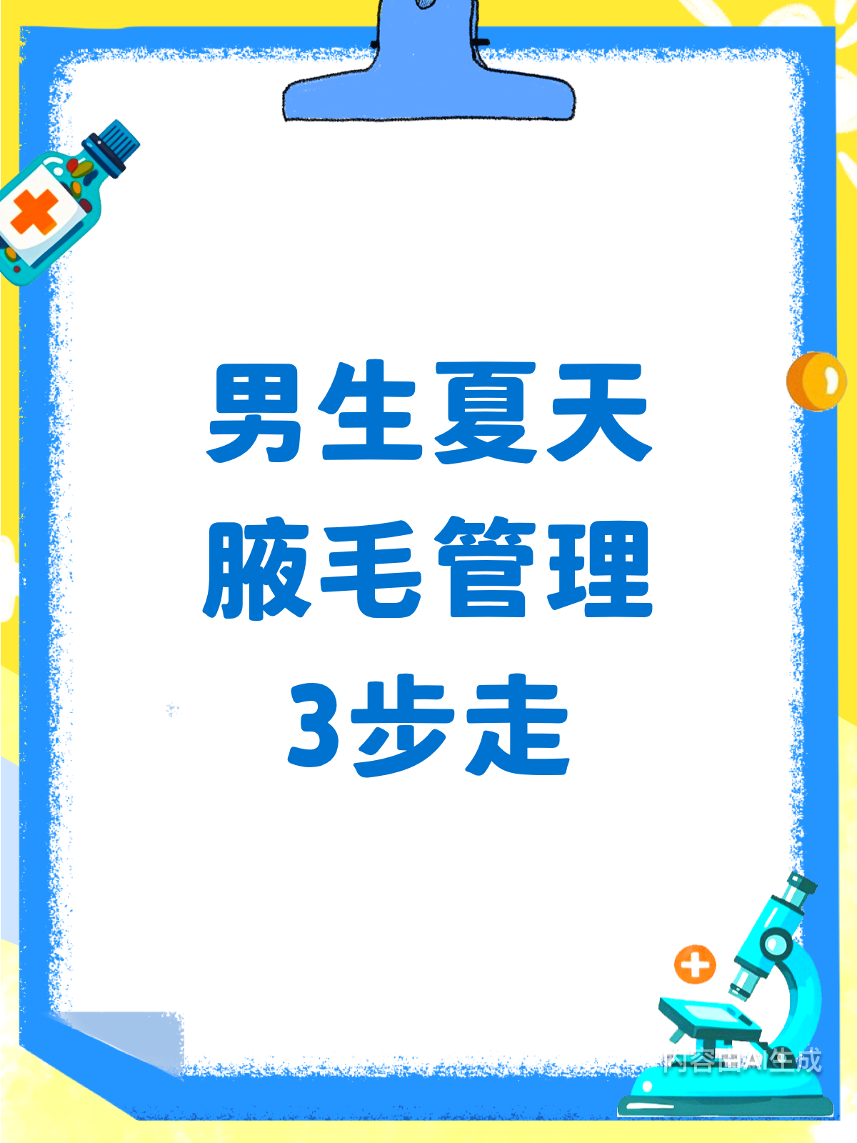夏天必看!男生腋毛管理3步走