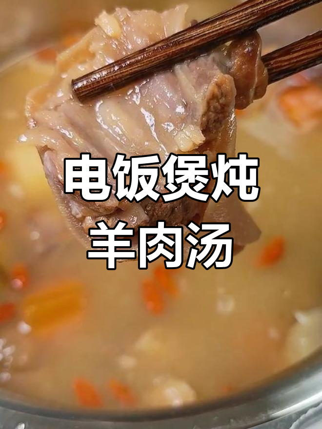 秋冬滋补羊肉汤,电饭锅轻松炖出鲜美暖心汤
