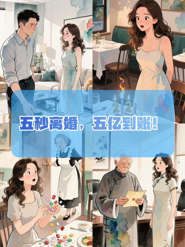 结婚五周年纪念日,老公甩来离婚协议:给你五万块!我反手亮出五亿遗产