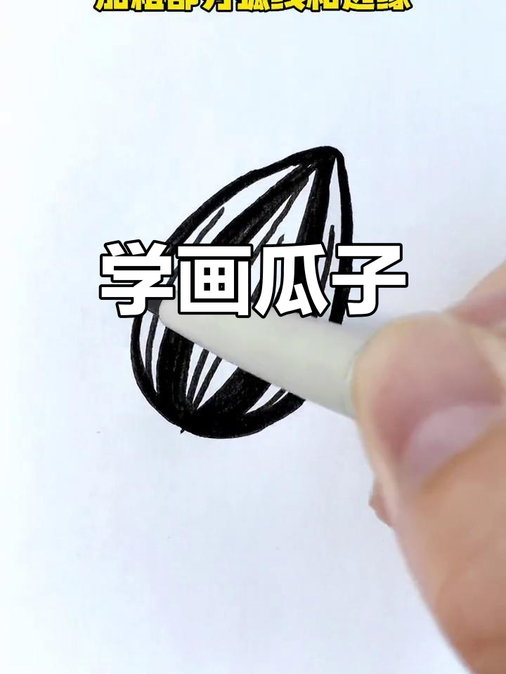 简单瓜子简笔画教程
