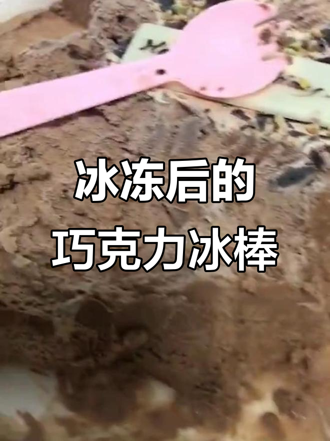 冷冻八喜冰淇淋蛋糕,竟然变成了巧克力冰棒!