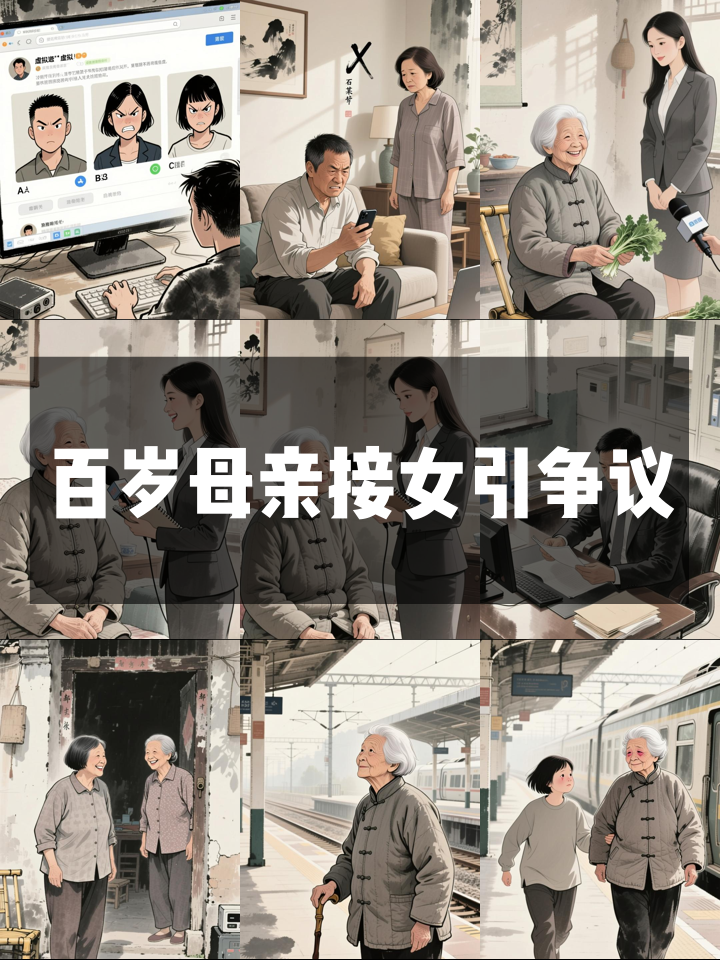 安徽108岁母亲车站接78岁女儿,视频真实性引热议