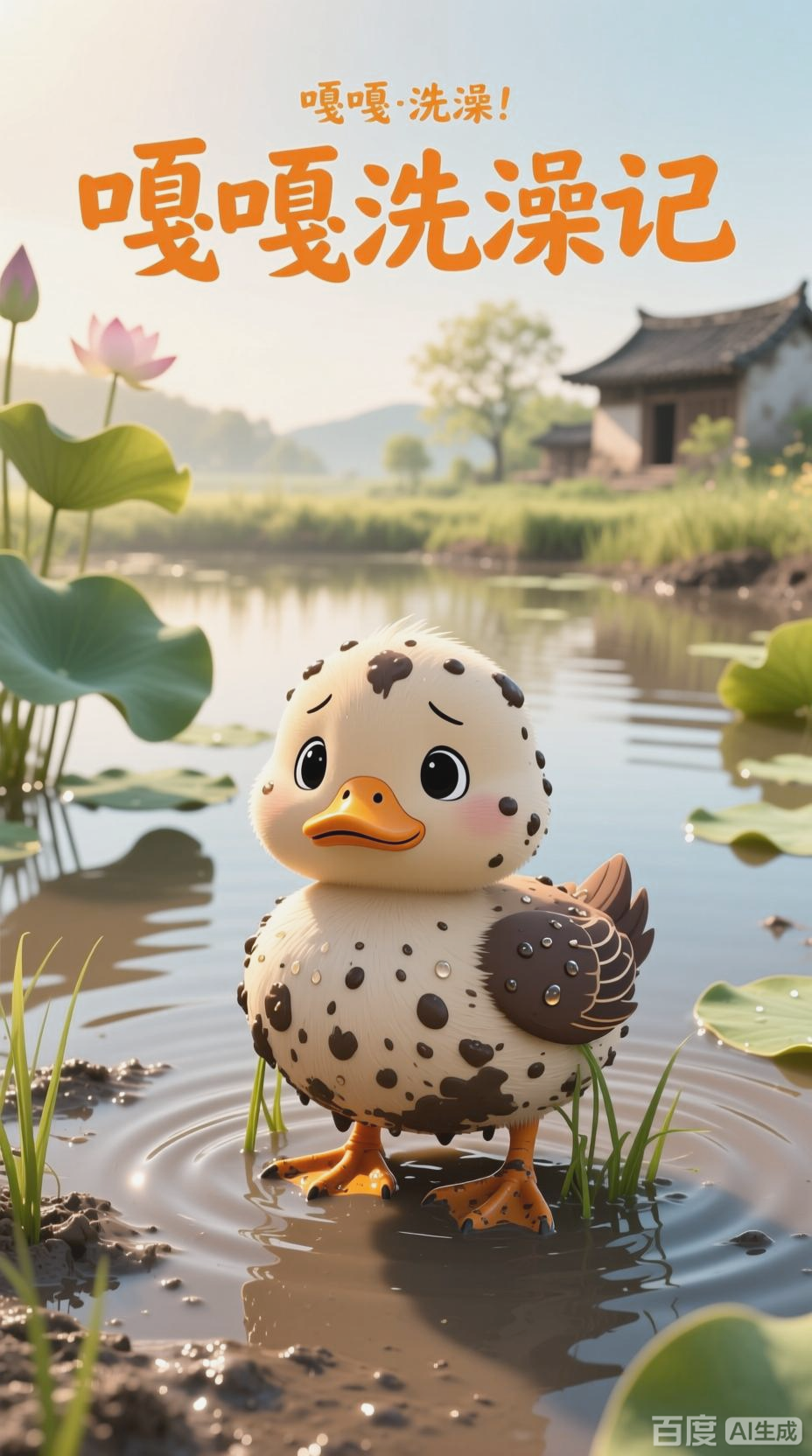 小鸭嘎嘎的洗澡小约定