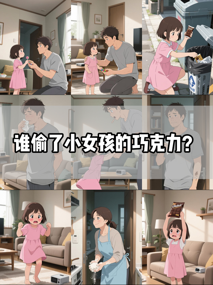小女孩的巧克力被偷,真相竟是爸爸的“谎言”!