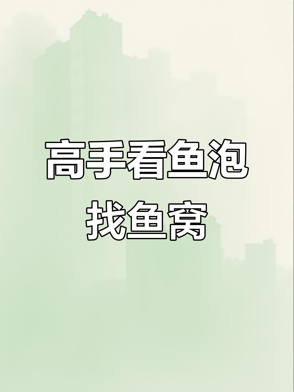 鱼泡识破高手钓鱼技巧,如何判断不同种类的鱼窝