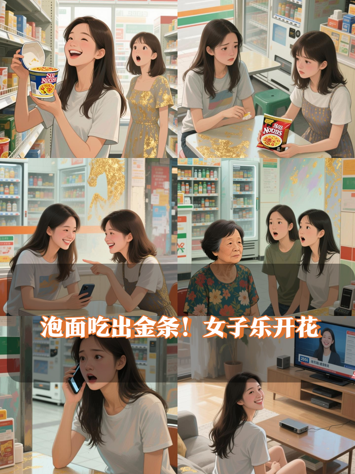 女子发现白象方便面送黄金，买了一桶打开后居然真有