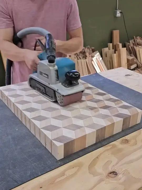 立体拼花案板手工制作