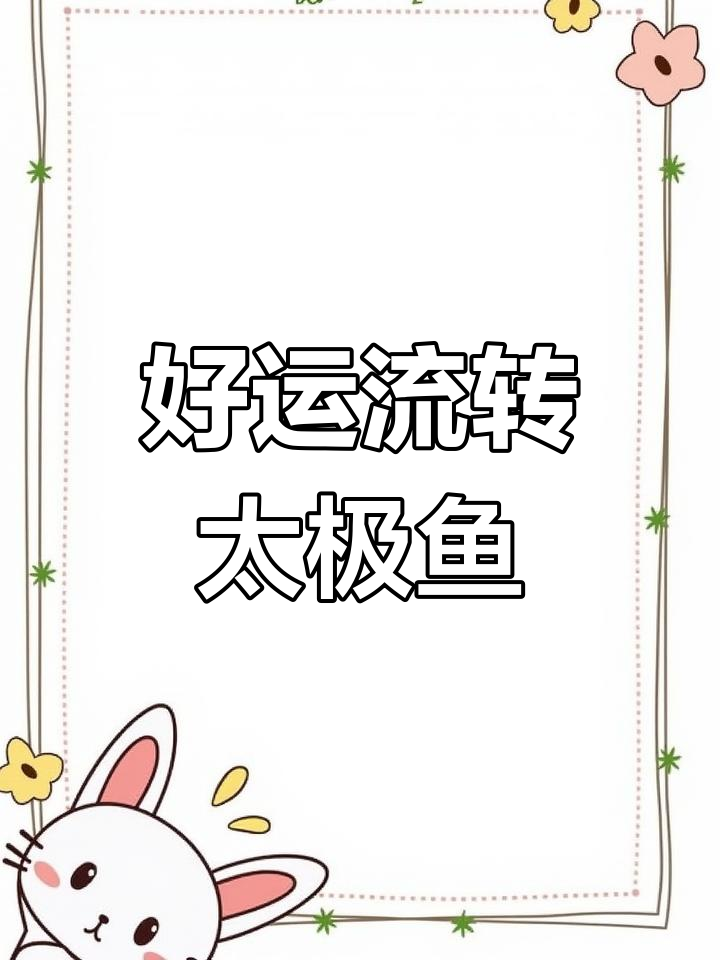 太极鱼游动,好运连连,坏的转出去