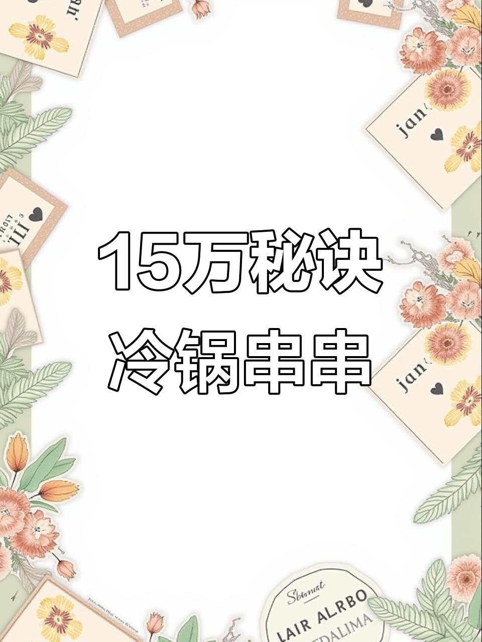 只需简单两招，轻松做出价值十五万的冷锅串串！