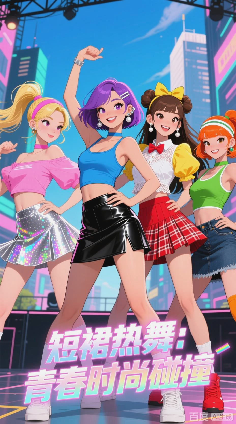 五位美女短裙热舞秀