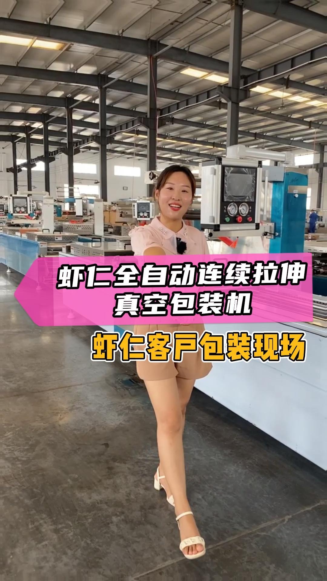 虾仁全自动连续拉伸真空包装机,山东小康机械有限公司