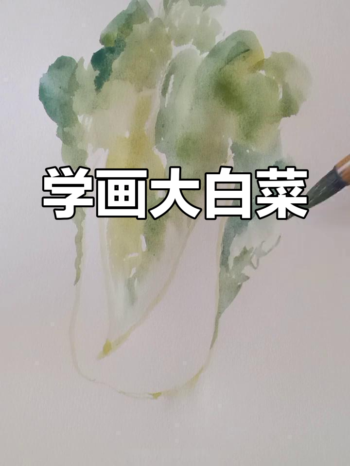 大白菜的画法与象征意义,教你如何用国画表现清白做人