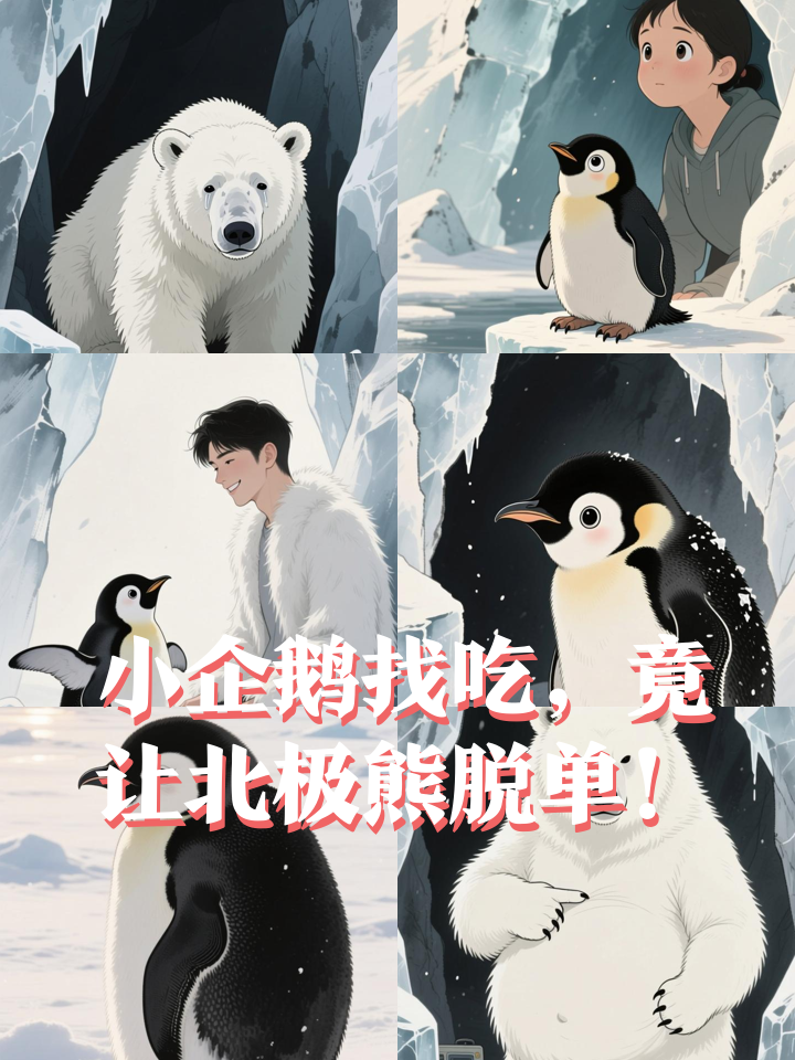 小企鹅找吃误闯北极熊领地，竟帮它找到另一半！