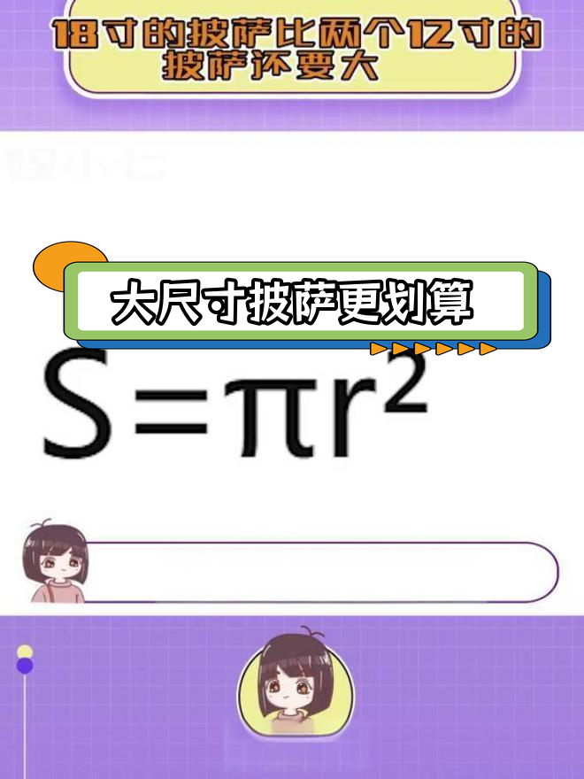 18寸披萨比两个12寸大,面积差距惊人