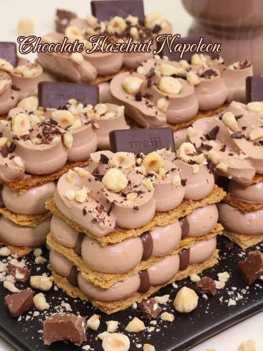 贞子吃了都拍手叫好巧克力榛子拿破仑