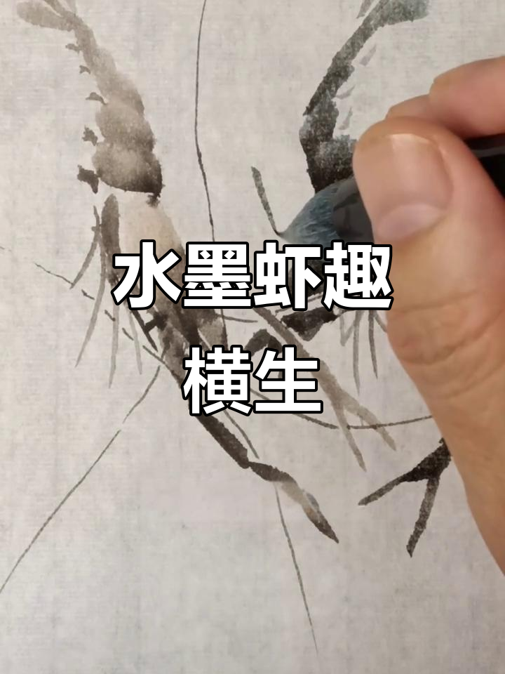 齐白石画虾，水墨与动态的完美结合