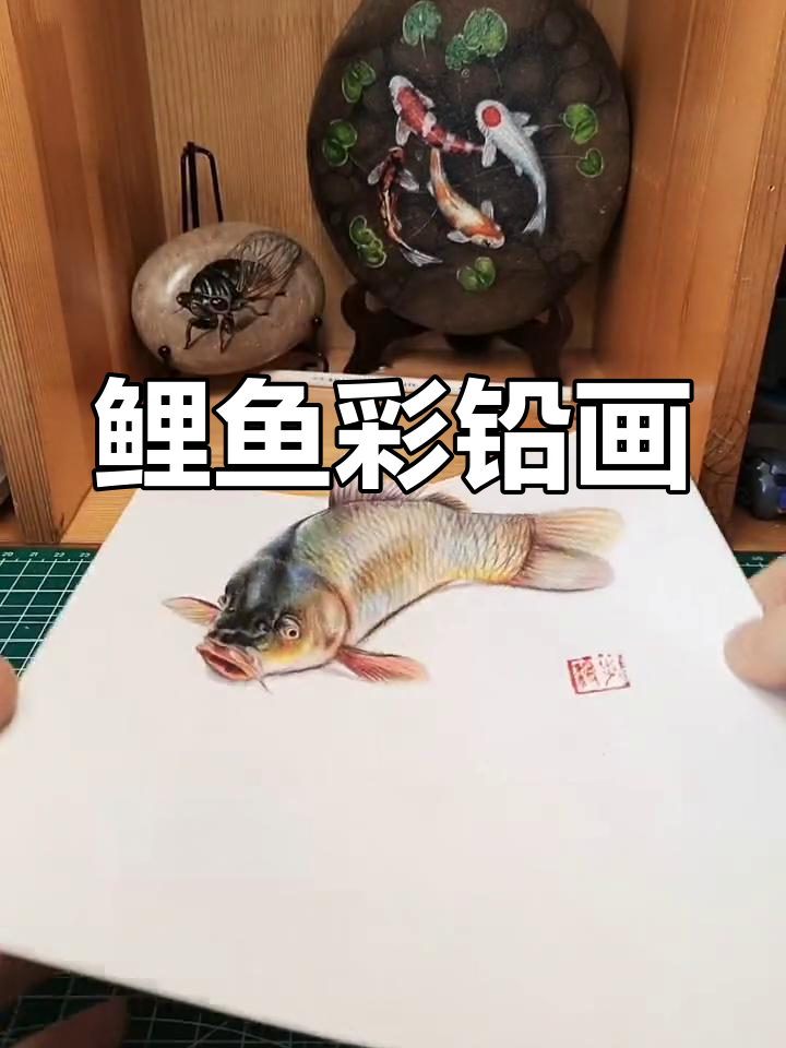画鲤鱼失败,立体彩铅挑战
