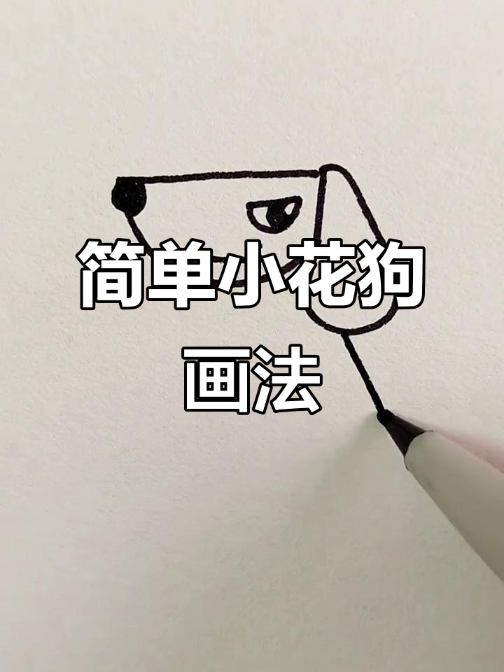 小花狗简笔画,轻松学会!