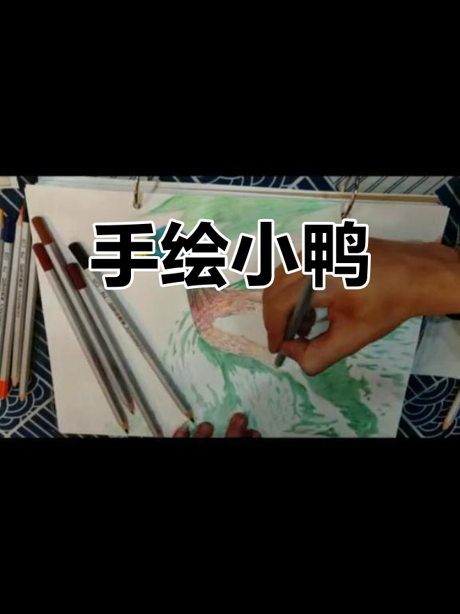 彩铅手绘：野鸭子嘎嘎叫，快来一起画！