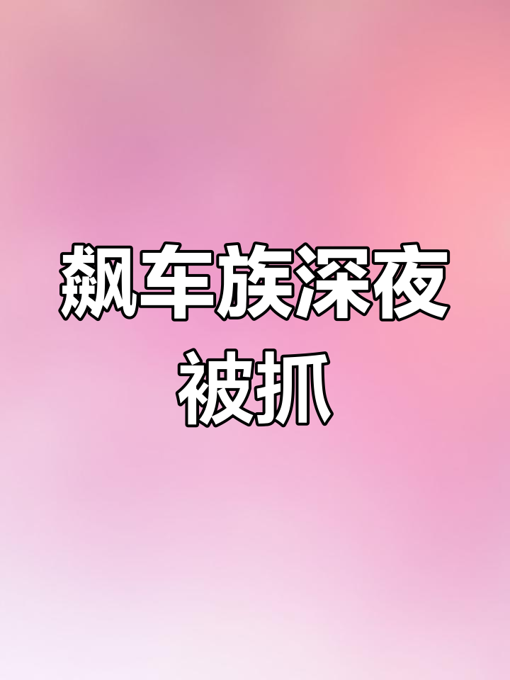 飙车族半夜玩“逮虾户”,结果被交警抓个正着