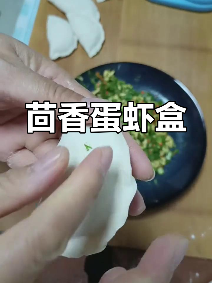茴香鸡蛋虾仁菜盒子,皮薄馅大超有味!
