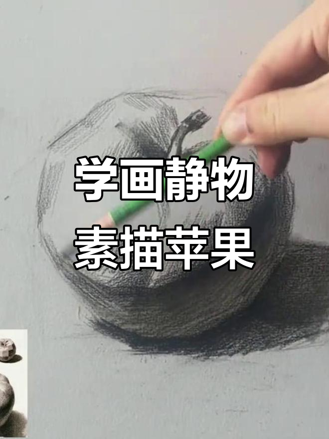 素描苹果步骤详解:从轮廓到暗部投影的完美刻画