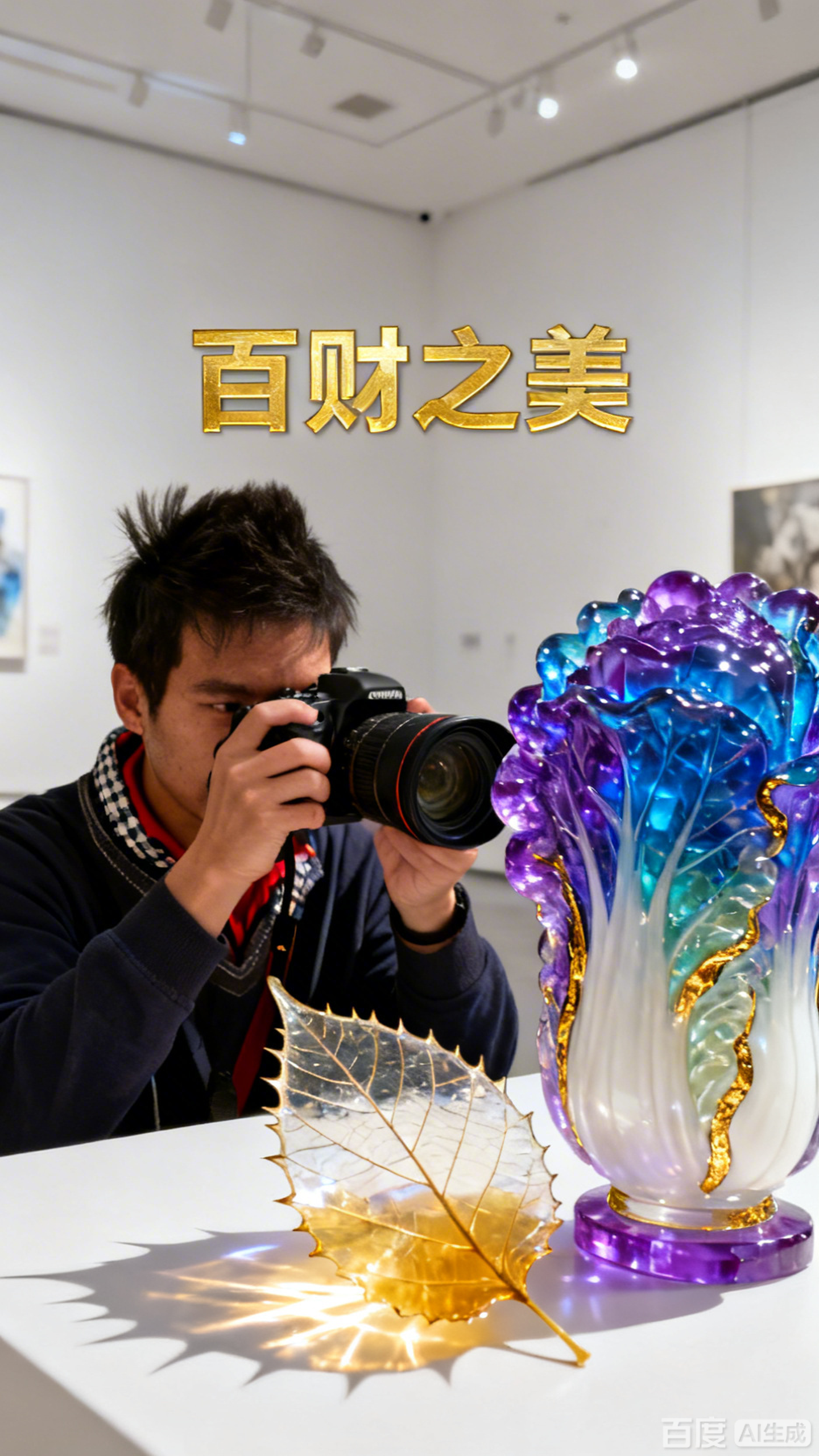 水晶白菜:百财的梦幻艺术之旅