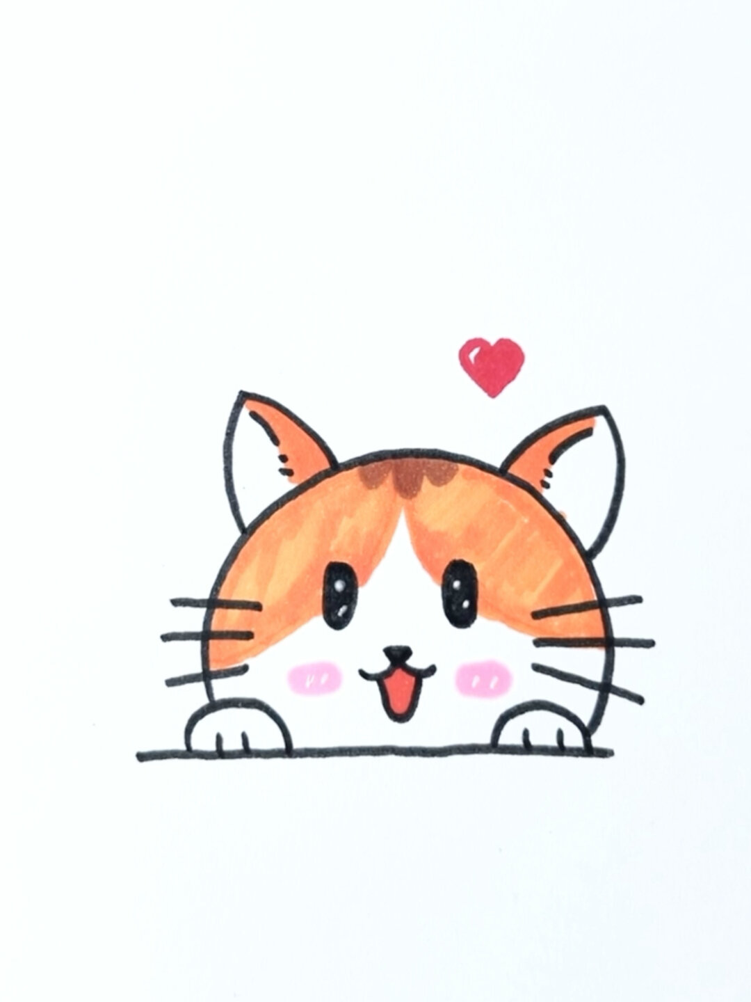 简单的小猫咪简笔画教程来了