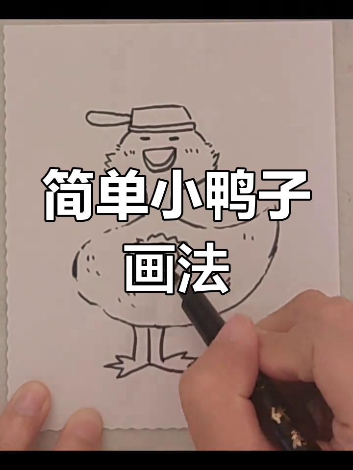 小鸭子简笔画教程,轻松画出第一名的小鸭