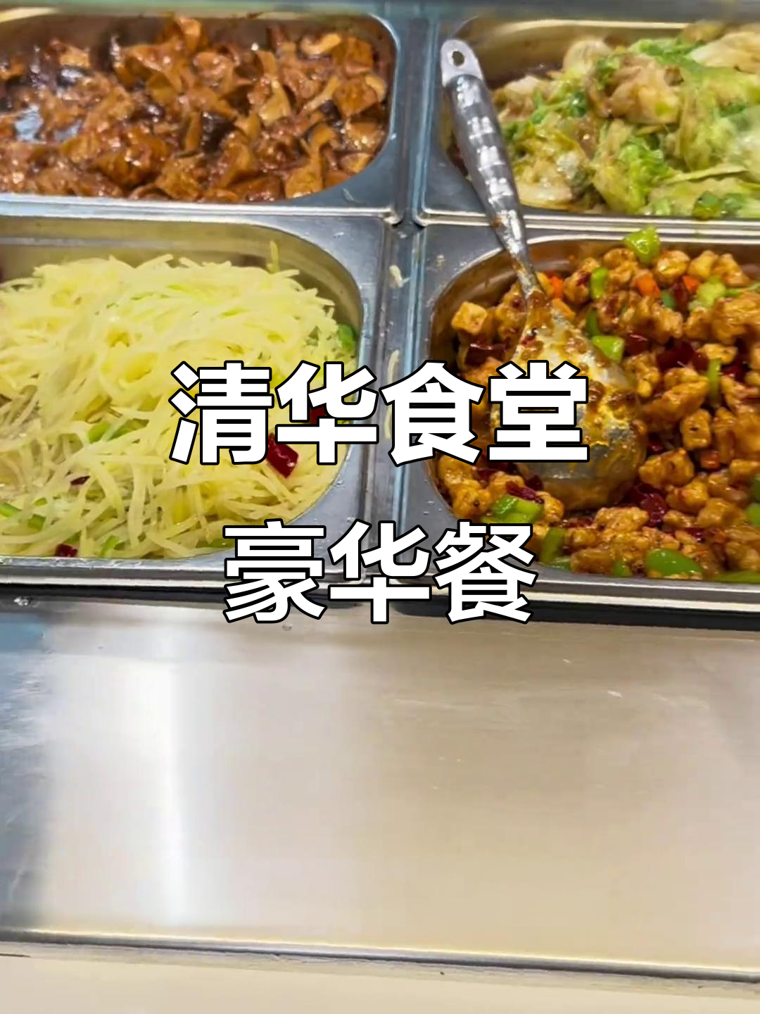 清华食堂豪华午餐大揭秘,糖醋里脊、麻辣藕丁样样来