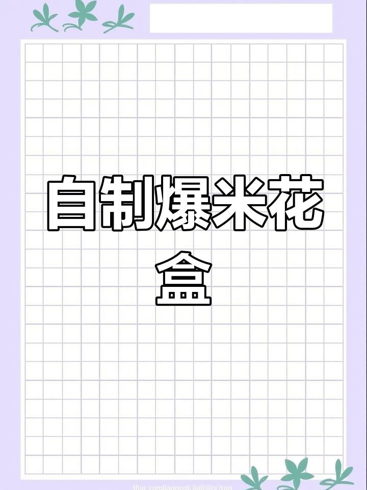 手工制作爆米花盒子