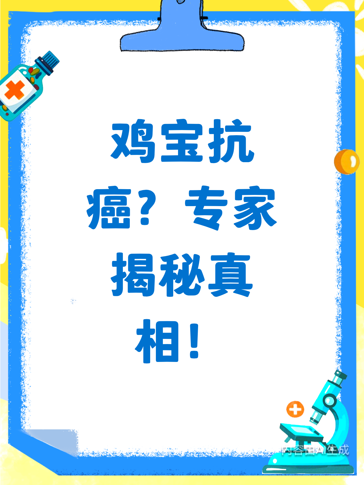 鸡宝抗癌?专家揭秘真相!