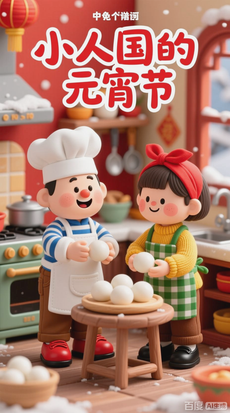 小人国美食,元宵欢乐制作