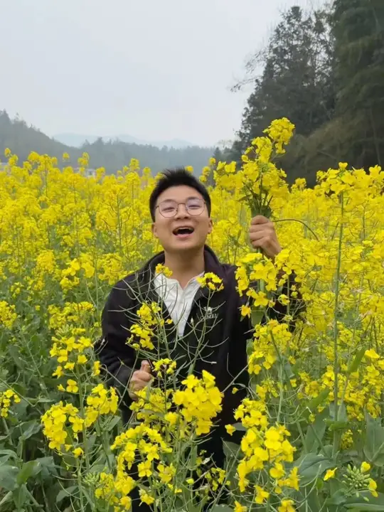 农村春天各种花都开了,但漫天的油菜花开的格外的艳丽,油菜花也寓意着“有财发”节节高升。今年