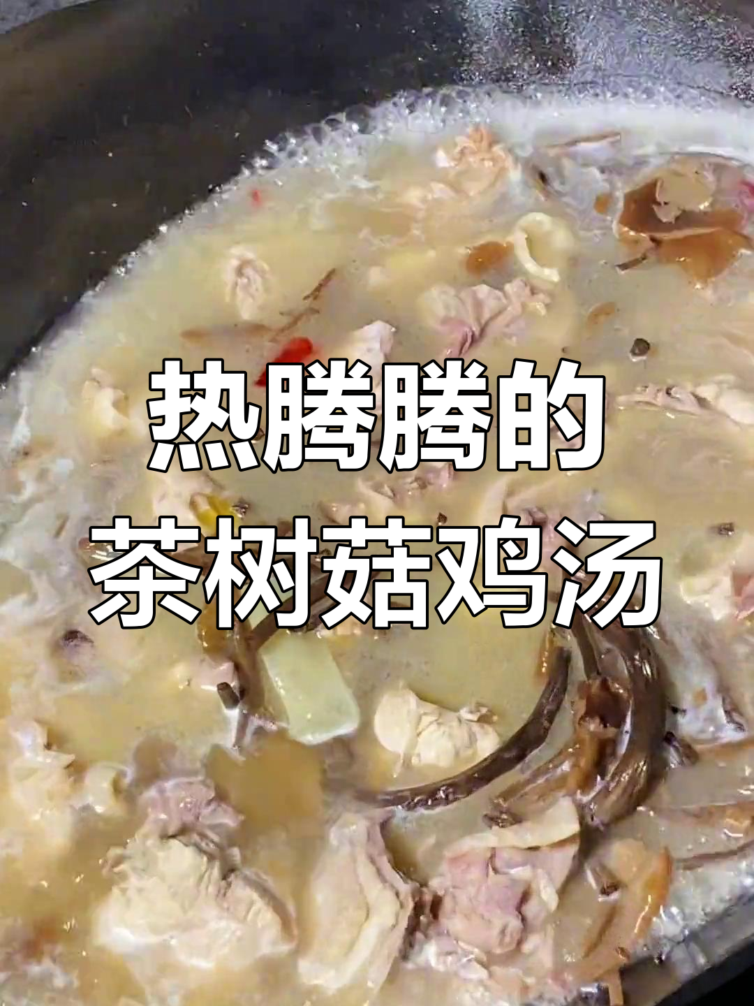 冬季暖心茶树菇炖鸡,滋补又美味