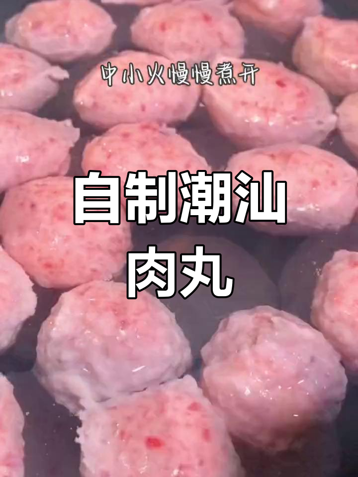 潮汕猪肉丸自制教程，脆嫩可口，汤火锅都超好吃