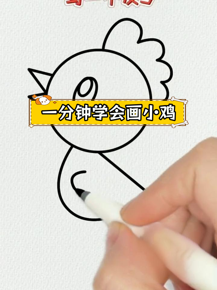 简单几步画出小公鸡