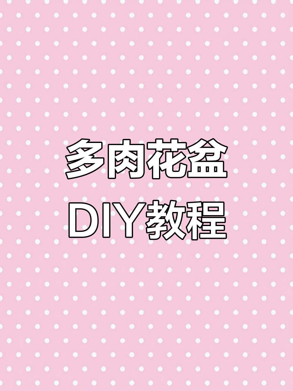 手工制作多肉小花盆，简单又有趣！