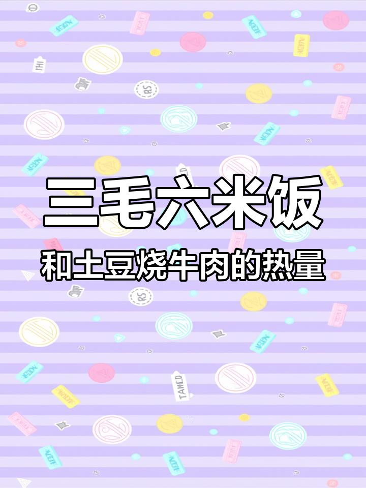 学校食堂三毛六米饭与土豆烧牛肉热量实测