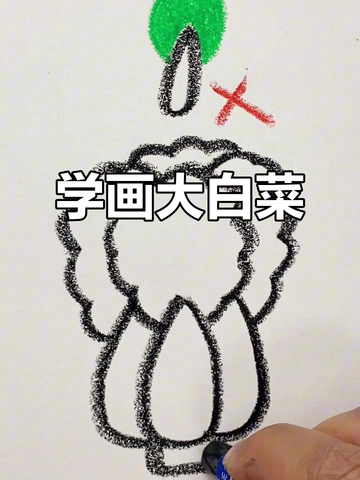 轻松画出可爱大白菜，步骤简单有趣