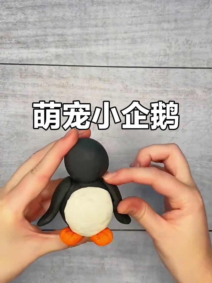 萌到不行！彩泥企鹅，手心宝贝，拍照超有氛围感