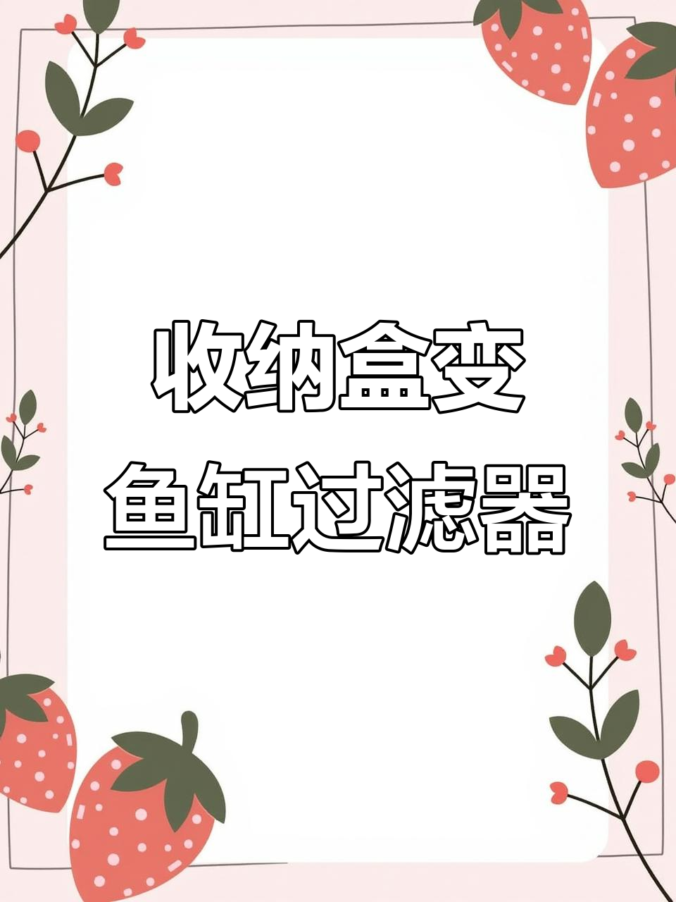 利用收纳盒改造低滤系统,打造高效鱼缸过滤