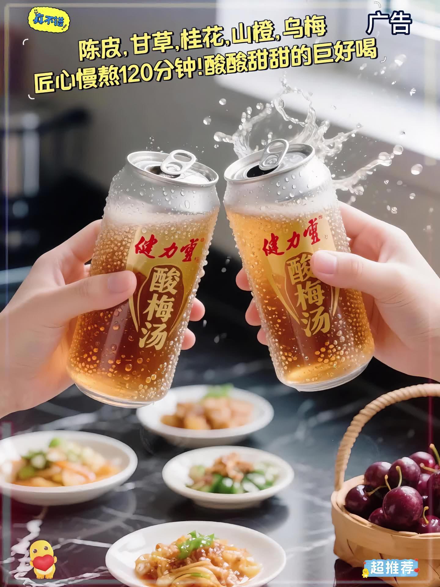 快快快健力宝居然出了酸梅汤饮料,这个价到手一箱15瓶,好喝又划算!它是真正用草本熬出来的酸